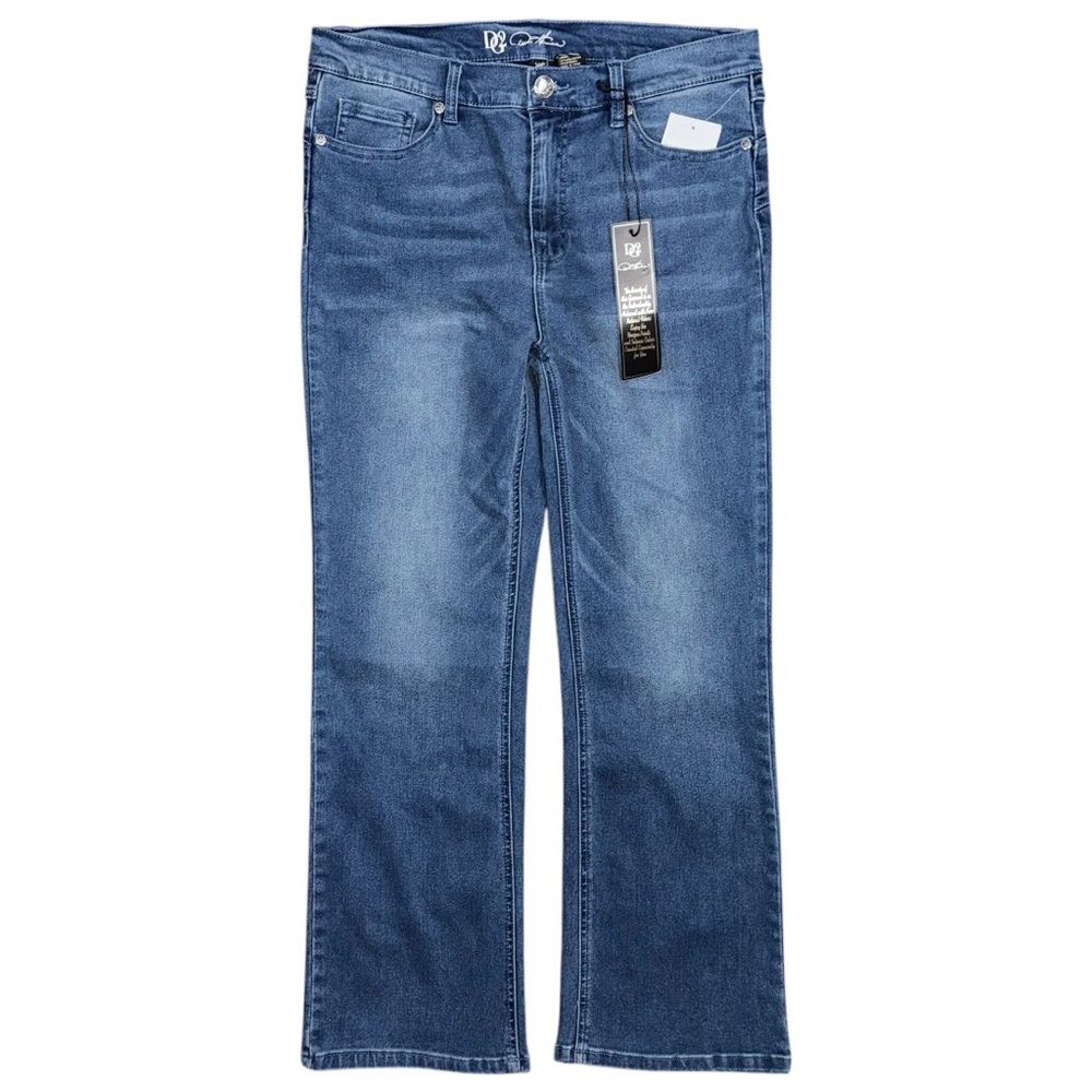 NWT DG2 by Diane Gilman Up-Lifter Stretch Bootcut Jeans Women’s 16P Medium Wash